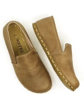 NEFES Shoes Barefoot Leather Loafers Earthing Slip on Mules Mens 8.5 | Womens 10